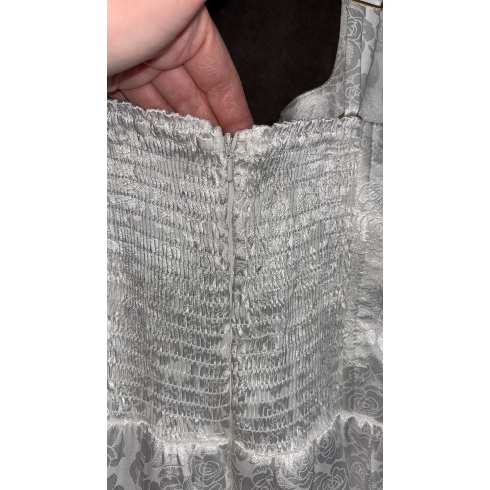 Show Me Your Mumu Nina Midi Dress Womens XXL White Rose Satin Lined Smocked Back - Picture 12 of 13